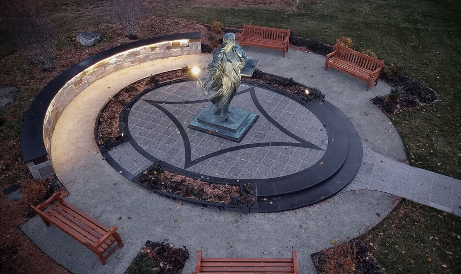 St. Teresa de Avila Aerial, Boston College, Pablo Eduardo Sculptor
